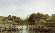 Charles Francois Daubigny The Pool at Gylieu oil painting
